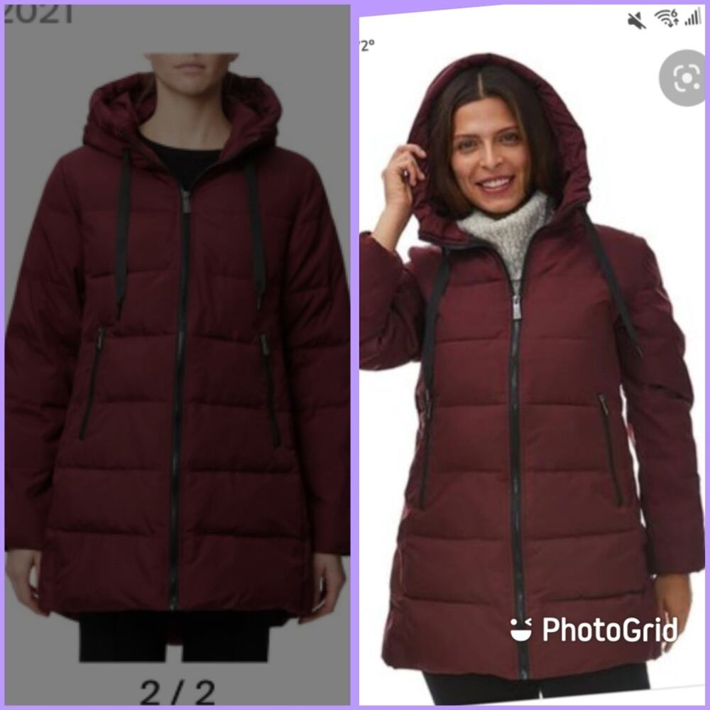 RAINFOREST NWT WOMENS CHEVRON HORIZONTAL QUILT A SHAPE WALKER WINTER COAT